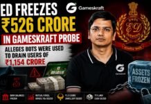 ED Freezes ₹526 Crore in Gameskraft Probe, Alleges Bots Were Used to Drain Users of ₹1,154 Crore ED freezes Rs 526 crore Gameskraft assets in money laundering probe bot manipulation allegations