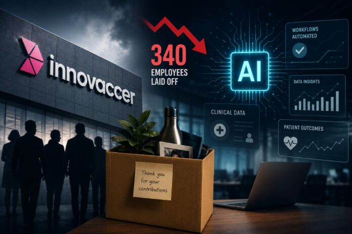 Innovaccer lays off 340 employees AI native operations healthcare data unicorn India