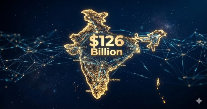 India AI opportunity 2026 - $126 billion market growth chart
