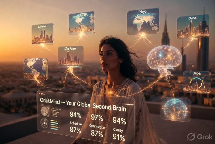"OrbitMind AI Launch Dubai — The global personal AI companion for modern professionals and digital nomads"