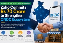 Zoho Pumps Rs 70 Crore into ONDC to Open Digital Commerce for India’s Small Businesses Zoho Corporation invests Rs 70 crore in ONDC to support MSME digital commerce in India